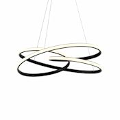 DALS Lighting Deco 21" Wide Abstract Chandelier Black