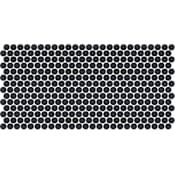 Daltile Keystones - 1" x 1" Circle Floor and Wall Tile - Matte Visual - Sold by Sheet (1.76 SF/Sheet) Black