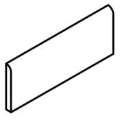 Daltile Avery - 12" x 3" Matte Porcelain Thin-Set Bullnose Beige
