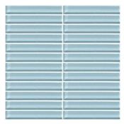 Daltile Color Wave - 1" x 6" Rectangle Wall Tile - Glossy Visual - Sold by Sheet (1 SF/Sheet) Blue Lagoon