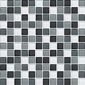 Daltile Color Wave - 1" x 1" Square Wall Tile - Glossy Visual - Sold by Sheet (1 SF/Sheet) Evening Mixer