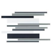 Daltile Color Wave - 12" x 18" Rectangle Wall Tile - Glossy Visual - Sold by Sheet (1 SF/Sheet) Evening Mixer