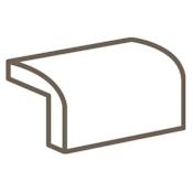 Daltile Keystones - 2" x 2" Cap Wall Tile - Unpolished Tile Visual Biscuit