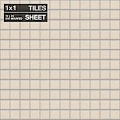 Daltile Keystones - 1" x 1" Square Wall Tile - Unpolished Visual - Sold by Sheet (2 SF/Sheet) Almond