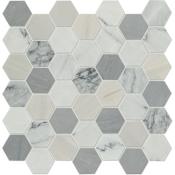 Daltile Sample Only of 2HEXMS1U Cirrus Storm