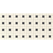 Daltile Sample Only of DK21WINDMSP Biscuit with Black Dot