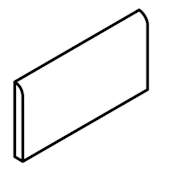 Daltile Florentine - 10" x 3" Bullnose Wall Tile - Polished Marble Visual Carrara