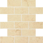 Daltile Florentine - 2" x 4" Rectangle Floor and Wall Tile - Unpolished Visual - Sold by Sheet (0.83 SF/Sheet) Marfil