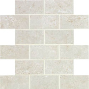 Daltile Florentine - 2" x 4" Rectangle Floor and Wall Tile - Unpolished Visual - Sold by Sheet (0.83 SF/Sheet) Argento