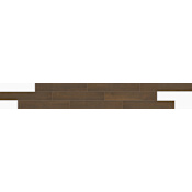 Daltile Hill House - 6" x 36" Rectangle Floor and Wall Tile - Matte Visual - Sold by Carton (13.05 SF/Carton) Dark Brown