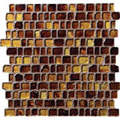 Daltile Jewel Tide - 12" x 12" Square Wall Tile - Glossy Visual - Sold by Sheet (1 SF/Sheet) Amber Wave