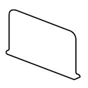 Daltile Color Wheel Classic - 6" x 4-1/4" Glossy Ceramic Sanitary Cove Base Corner Left Black