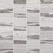 Daltile Limestone - 3" x 3" Rectangle Floor and Wall Tile - Polished Visual - Sold by Sheet (1.01 SF/Sheet) Chenille White