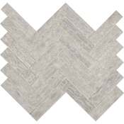 Daltile Fonte - 1" x 4" Rectangle Herringbone Mosaic Floor and Wall Tile - Honed Limestone Visual - Sold by Sheet Heather Harbor