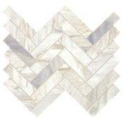 Daltile Sublimity - 11" x 11" Herringbone Mosaic Floor and Wall Tile - Honed Marble Visual - Sold by Sheet (0.72 SF/Sheet) Namaste