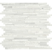 Daltile Marble - 1" x 1" Rectangle Wall Tile - Honed Visual - Sold by Sheet (1 SF/Sheet) First Snow Elegance