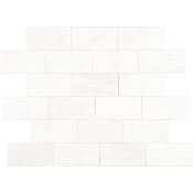 Daltile Marble - 3" x 6" Rectangle Floor and Wall Tile - Honed Visual - Sold by Carton (10 SF/Carton) Contempo White