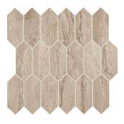 Daltile Marble Attache - 12" x 13" Hexagon Wall Tile - Unpolished Visual - Sold by Sheet (1.1 SF/Sheet) Travertine