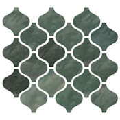 Daltile Mesmerist - 3" x 3" Arabesque Wall Mosaic Tile - Glossy Ceramic Visual - Sold by Sheet (0.74 SF/Sheet) Allure