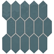 Daltile Mythology - 11-1/8" x 12-1/4" Geometric Mosaic Wall Tile - Glossy Tile Visual - Sold by Sheet (0.73 SF/Sheet) Aura