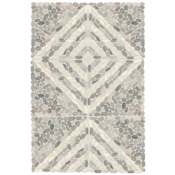 Daltile Pebble Oasis - 12" x 12" Linear, Pebble and Rock Floor and Wall Tile - Honed, Tumbled Visual - Sold by Sheet (0.98 SF/Sheet) Coal