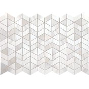 Daltile Perfit Mosaix - 18" x 12" Chevron Floor and Wall Tile - Polished Visual - Sold by Carton (1.45 SF/Carton) Calacatta Dolomiti