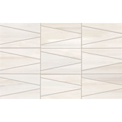 Daltile Perfit Mosaix - 18" x 12" Geometric Floor and Wall Tile - Polished Visual - Sold by Carton (1.43 SF/Carton) Patagonia White