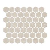 Daltile Resilience - 10-1/4" x 11-3/8" Geometric Mosaic Floor and Wall Tile - Matte Marble Visual - Sold by Sheet (0.81 SF/Sheet) Dynamic Beige
