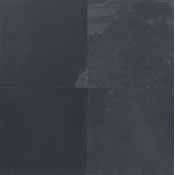Daltile Slate - 16" x 16" Square Floor and Wall Tile - Unpolished Visual - Sold by Carton (10.32 SF/Carton) Brazil Black