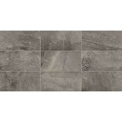 Daltile Slate Attache - 12" x 24" Rectangle Floor and Wall Tile - Textured Visual - Sold by Carton (17.6 SF/Carton) Meta Dark Gray