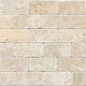 Daltile Travertine - 3" x 6" Rectangle Wall & Floor Tile - Tumbled Travertine Visual Mediterranean Ivory