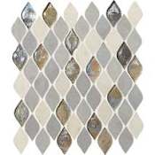 Daltile Stone Decorative Accents - 2" x 2" Specialty Wall Tile - Glossy Visual - Sold by Sheet (0.82 SF/Sheet) Gris Et Blanc