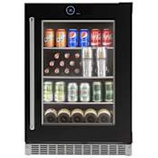 Danby 24 Inch Wide 5.0 Cu. Ft. Capacity Right Handed Beverage Center with 105 Can Capacity from the Silhouette Series Black