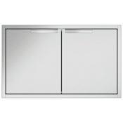 DCS Appliances 36 Inch Wide Double Access Doors with Condiment Shelf Brushed Stainless Steel
