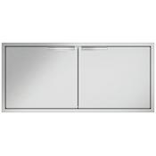 DCS Appliances 48 Inch Wide Double Access Doors with Condiment Shelf Brushed Stainless Steel