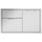 DCS Appliances 36 Inch Wide Triple Access Drawers Brushed Stainless Steel