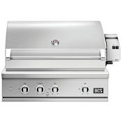 DCS Appliances 89,000 BTU 36 Inch Wide Natural Gas Built-In Grill with Infrared Rotisserie Burner from Series 9 Brushed Stainless Steel