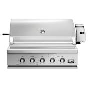 DCS Appliances 92,500 BTU 36 Inch Wide Liquid Propane Built-In Grill with Infrared Rotisserie Burner and Dedicated Smoker Burner from Series 7 Brushed Stainless Steel