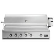 DCS Appliances 121,500 BTU 48 Inch Wide Natural Gas Built-In Grill with Infrared Rotisserie Burner and Dedicated Smoker Burner from Series 7 Brushed Stainless Steel