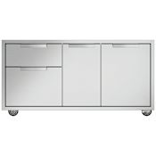 DCS Appliances Series 9 48" Grill Cart with Four Drawers Brushed Stainless Steel