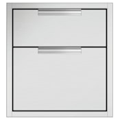 DCS Appliances 21 Inch Wide Double Drawer Tower Brushed Stainless Steel