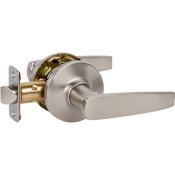 Delaney Passage Door Leverset from the Milton Series Satin Nickel