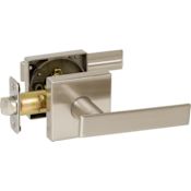 Delaney Kira Privacy Door Lever Set from the Contemporary Collection Satin Nickel