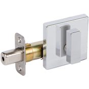 Delaney 200 Series Square One Sided Privacy Deadbolt Polished Chrome