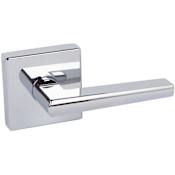 Delaney Vida Non-Turning One-Sided Dummy Door Lever with Square Rose Polished Chrome