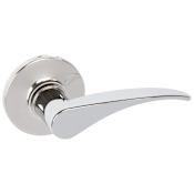 Delaney Dayton Right Handed Non-Turning One-Sided Dummy Door Lever with Round Rose Polished Chrome