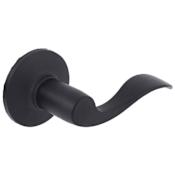 Delaney Logan Right Handed Non-Turning One-Sided Dummy Door Lever with Round Rose Black