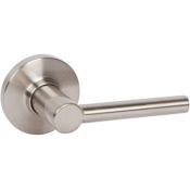 Delaney Contemporary Single Dummy Door Lever with RD Lever and Round Rose Satin Nickel