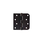 Delaney 4 Inch x 4 Inch Right Handed Plain Bearing 5/8 Inch Radius Half Square Corner Mortise Hinge - Pair Oil Rubbed Bronze
