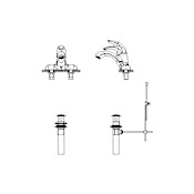 Delta Single Handle 1.5GPM Bathroom Faucet with Antimicrobial by AgION and Pop-Up Assembly from the Commercial Series Chrome